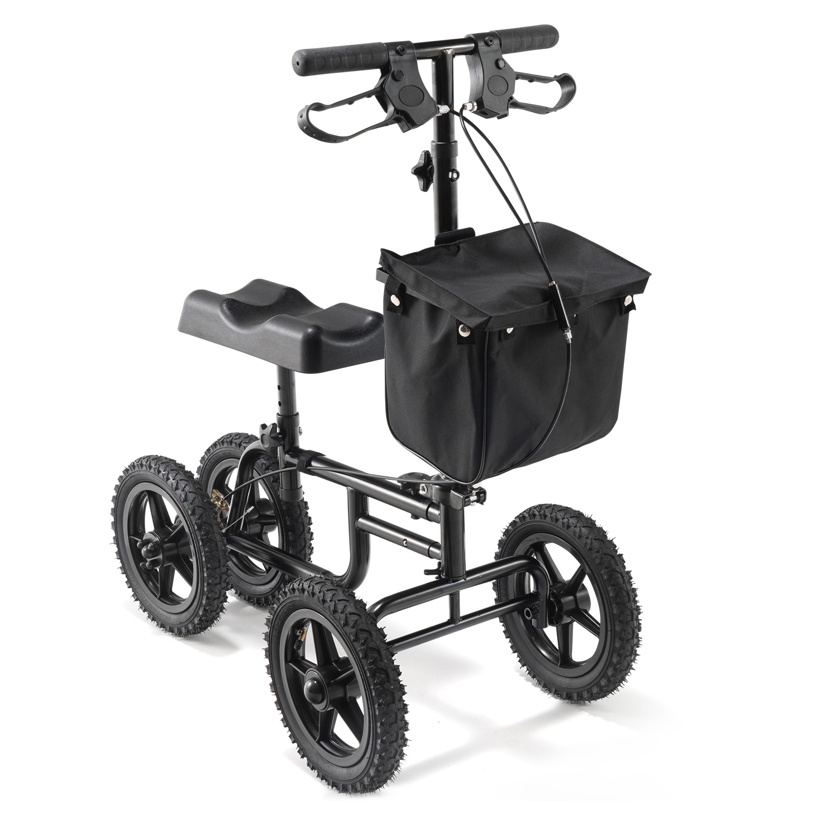 Folding Knee Scooter Steerable Knee Walker For Leg Recovery_voghion.com